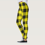 Svart och Gult Check Leggings<br><div class="desc">Svart och Gult,  inlagd,  kontrollerad legering</div>