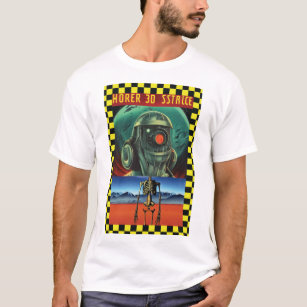 Svart och Gult Check Sci-fi Art T Shirt