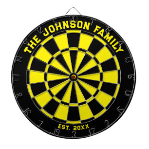 Svart och Gult-familj, Dartboard med Darts Darttavla