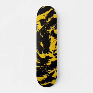 Svart och Gult - färgplatta Skateboard