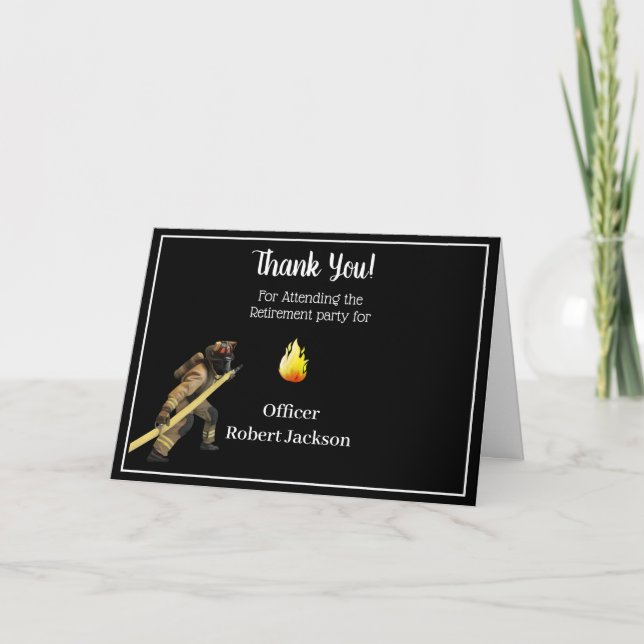 Svart och Gult Firefighters Pension Tack (Framsida)