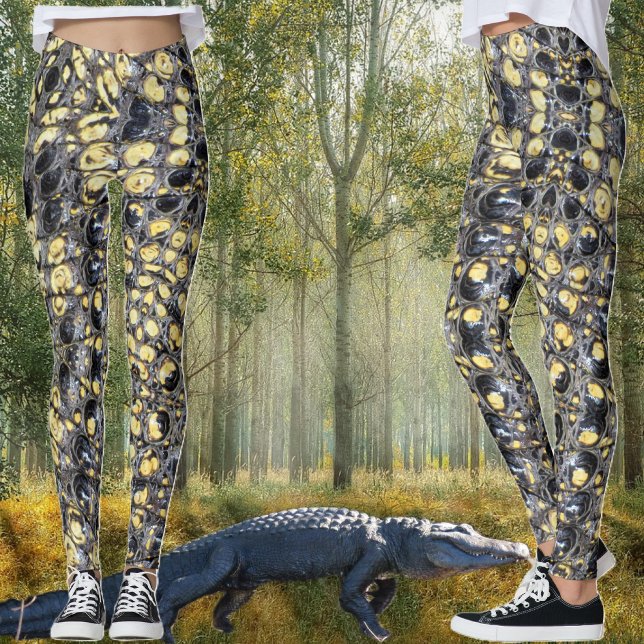 Svart och Gult-’Gator Skin’ Leggings’ Leggings (Skapare uppladdad)