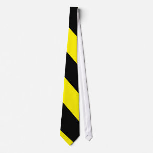 Svart och Gult-Guld Diagonal-Görad randig Tie Slips