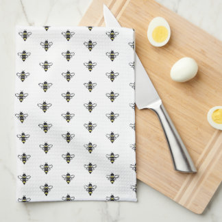 Svart och Gult Humla Tea Towel Kökshandduk