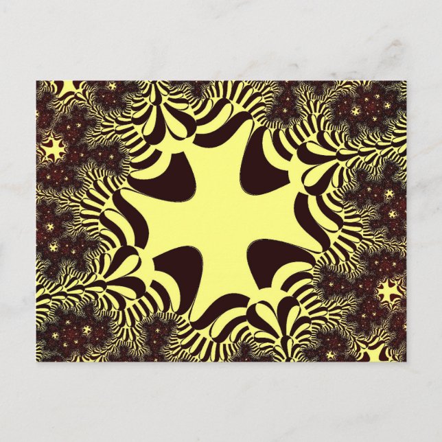 Svart och Gult Kor Vykort (Framsida)