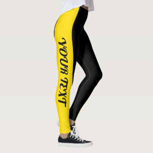 Svart och gult leggings