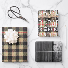 Svart och gult Lumberjack-kontroll fars dag-uppsät