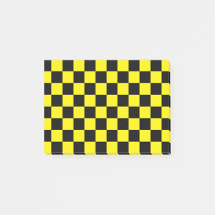 Svart och Gult med genomskinlig färg Post-it Block