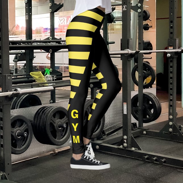 Svart och Gult Rand Leggings (Skapare uppladdad)