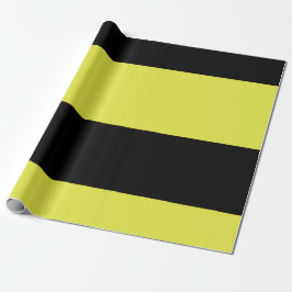 Svart och Gult Rand Presentpapper