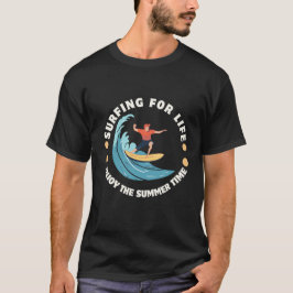 Svart och Gult - Surfning för Life Design T Shirt