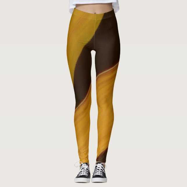 Svart och gultLeggings Leggings (Framsida)