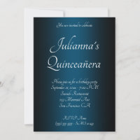 Svart och havsblå Ombre Quinceañera födelsedagsfir