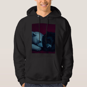 Svart och isbjörn hoodie
