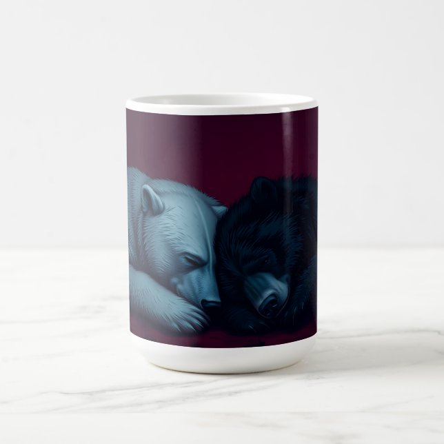 Svart och isbjörn kaffemugg (Center)