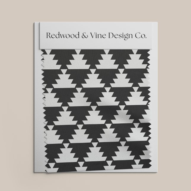 Svart och ivoriansk modern aztec Geometric Mönster Tyg (Skapare uppladdad)