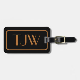 Svart och koppar Färg initierade resgodstaggar Bagagebricka