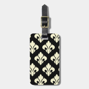 Svart och kräm fleur de lis bagagebricka