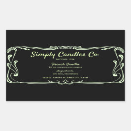 Svart och lätt Lime Gräns Candle Burk etikett