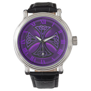 Svart och Lila Celtic Kor Wrist Watch Armbandsur