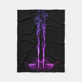 Svart och Lila Dragon Smoke Fleecefilt