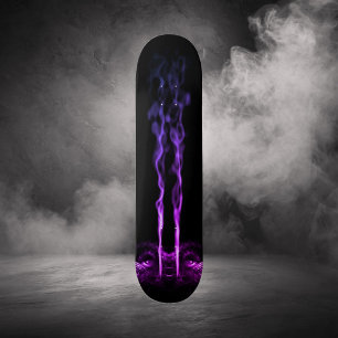 Svart och Lila Dragon Smoke Mini Skateboard Bräda 18,5 Cm