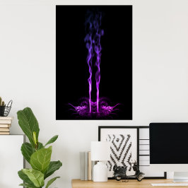 Svart och Lila Dragon Smoke Poster