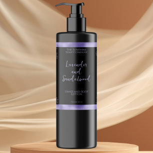 Svart och lila faux foil kosmetics flaska etikett