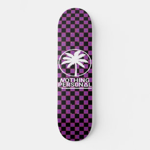Svart och lila gradient-rutig skateboard