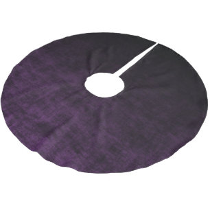 Svart och Lila Grunge Ombre-struktur Julgransmatta Borstad Polyester