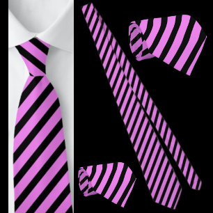 Svart och Lila, kantad Abstrakt Mönster Neck Tie Slips