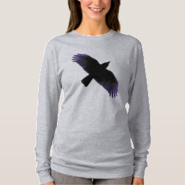 Svart och lila kråka t shirt