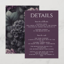 Svart och lila stämningsfullt blommönster