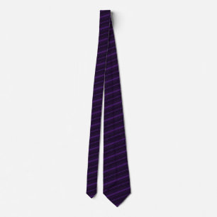 Svart och Lila Stripe Neck Tie Slips