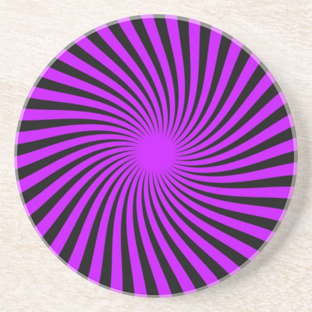 Svart och Lila Swirl Underlägg (Framsidan)