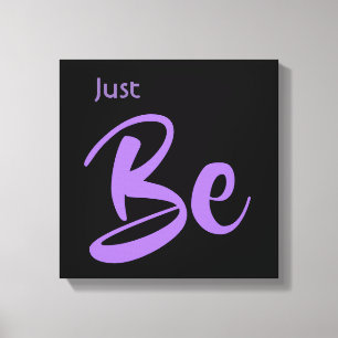 Svart och Lila-typografi för inspirationskvoter Canvastryck