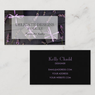 Svart och Lila Wrapped Gift Boxes Visitkort