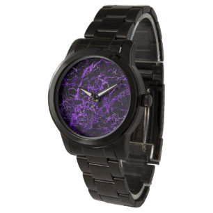 Svart- och lilamarmor, armbandsur