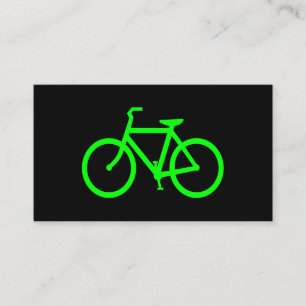 Svart och limegrön cykel visitkort