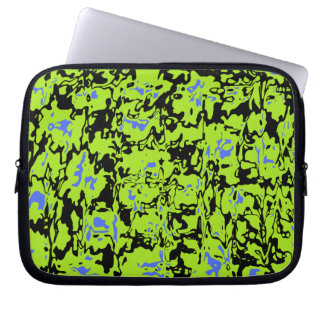 Svart och limmad Abstrakt Swirl Laptop Sleeve