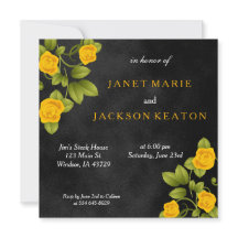 Svart och Marigold Gul ros Flower Bröllop