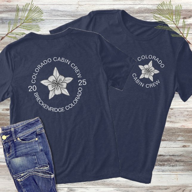 Svart och marin blå, modern matchande familjevacit t shirt (Skapare uppladdad)