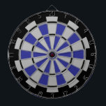 Svart och marin med Grått Stack-reglering Darttavla<br><div class="desc">Storlekt ritbord i svartvitt och marint blått,  ett grått ökar den monokroma utformningen. För roligt eller professionell är detta en fantastisk-design som kan integreras i alla spelrum eller barrum i färg-schemat. Den slående designen särskiljer varje område och skapar det enkelt för spelaren att se exakt var varje bild landas.</div>