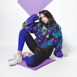 Svart och medelblå gradient leggings
