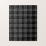 Svart och Mörk Grått Gingham Check Mönster Pussel<br><div class="desc">Redo för en svår utmaning? Sätt ihop en svart och mörk grått gingham check mönster. Svartvitt,  mörk grått och mörkare grått-kvadrater bildar en fet buffelplatta. Digitalt skapat bild. Copyright © Claire E. Skinner. Alla höger reserverade.</div>