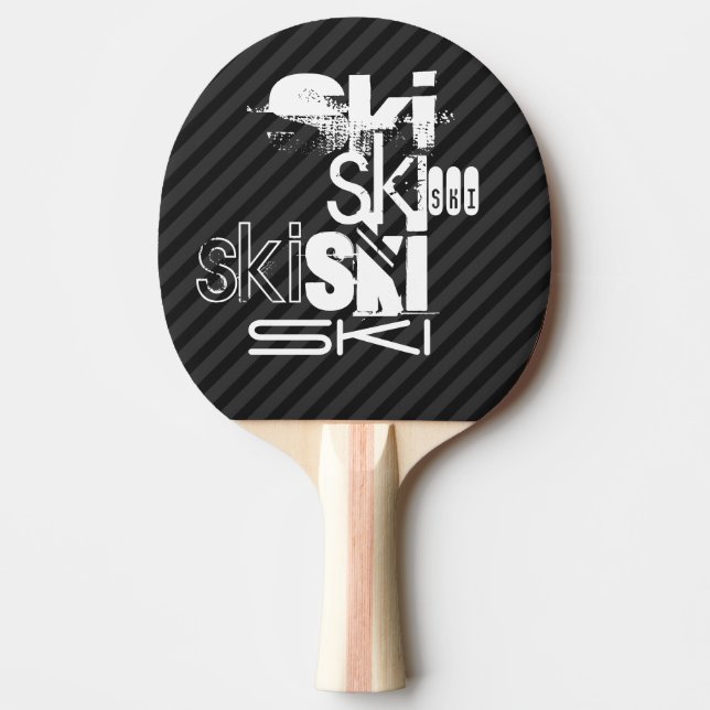 Svart och Mörk Grått Rand Pingisracket (Framsidan)
