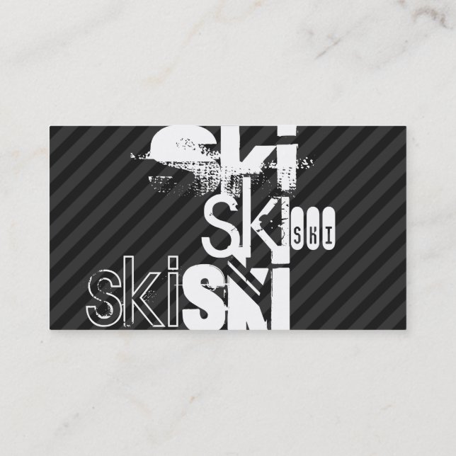 Svart och Mörk Grått Rand Visitkort (Baksida)