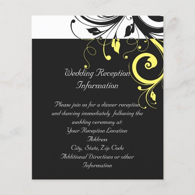 Svart och omvänd Gult Swirl (Framsida)