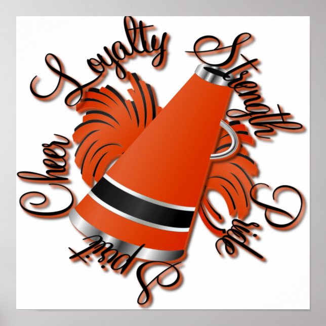 Svart- och Orange-egenskaper Poster (Framsidan)