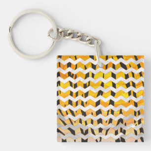Svart och Orange för Chevron Tiger Skriv ut